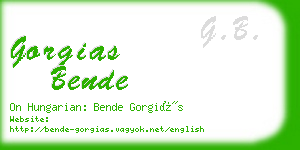 gorgias bende business card